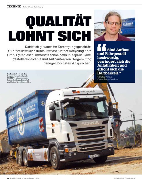 SCANIA bewegt Ã¢Â€Â“ SoNderAuSgAbe eNtSorguNg