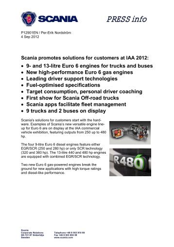 Scania press release