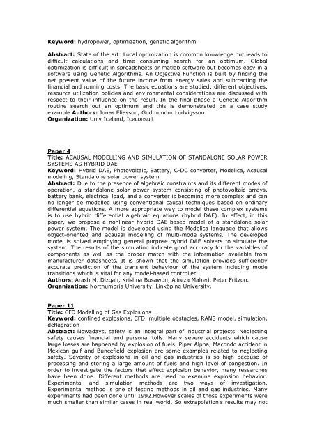 detailed programme - SIMS - Scandinavian Simulation Society