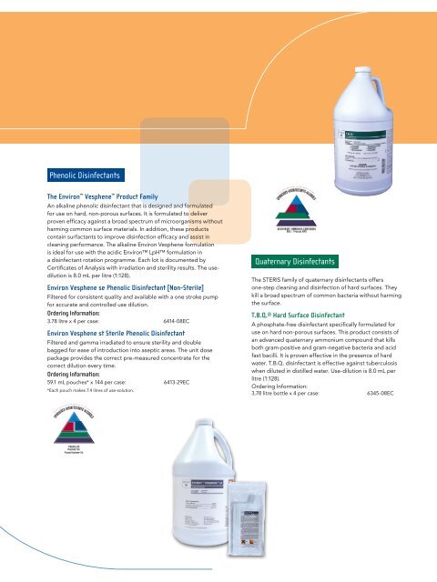 Formulated Chemistries for Critical Environments - Scantago