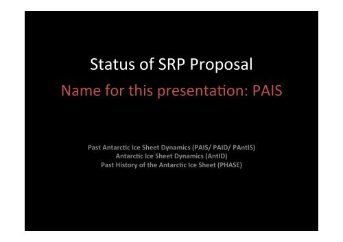 PAIS Presentation