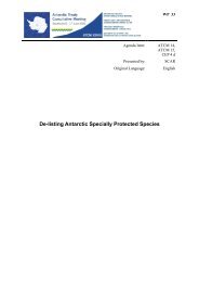 WP 33: De-listing Antarctic Specially Protected Species - Scientific ...
