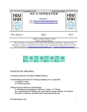 IGU International Geographical Union