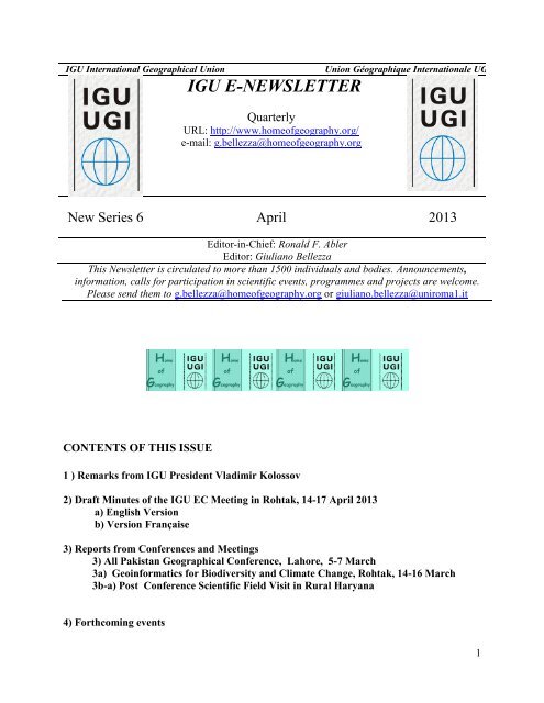 IGU International Geographical Union