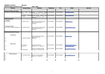 Ukraine - Scientific Committee on Antarctic Research