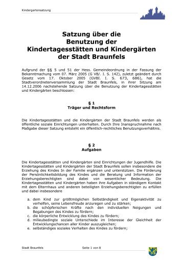 Kindergartensatzung