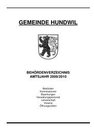 GEMEINDE HUNDWIL