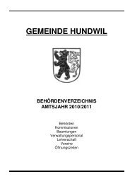 GEMEINDE HUNDWIL