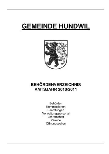 GEMEINDE HUNDWIL