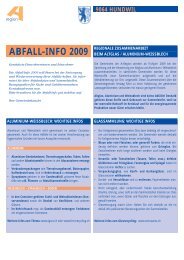 ABFALL-INFO 2009 - Hundwil