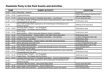 Peasholm Party in the Park Events and Activities - Scarborough ...