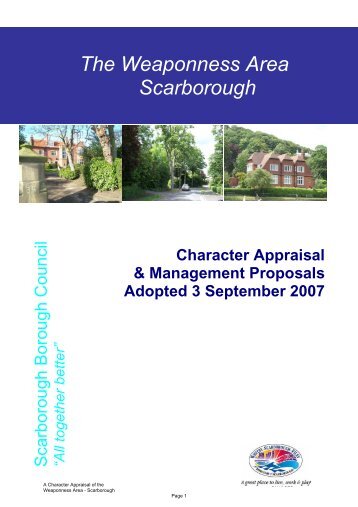 A CHARACTER APPRAISAL OF THE - Scarborough Borough Council