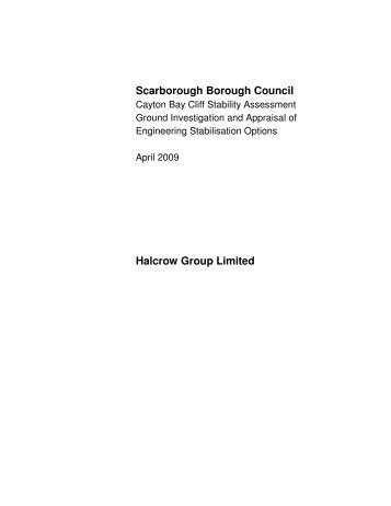 SBC Report 240, Cayton Bay Cliff Stability - Scarborough Borough ...