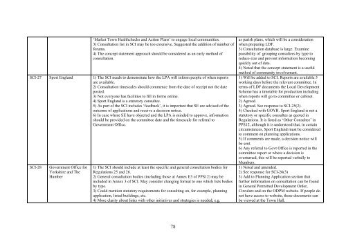 SCI Regulation 28 Statement of Consultation - Scarborough ...