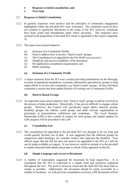 SCI Regulation 28 Statement of Consultation - Scarborough ...