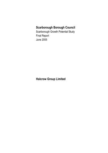 Growth of Scarborough Study - Scarborough Borough Council