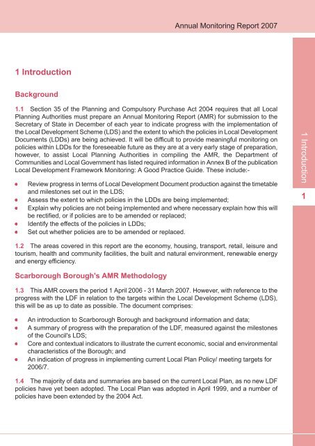 Annual Monitoring Report 2007(6.6MB) - Scarborough Borough ...