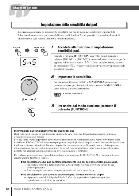 DD-65/YDD-60 Manuale di istruzioni