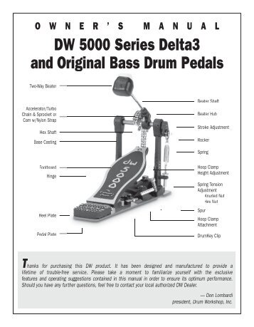 DW 5000 Series Delta3 and Original Bass Drum Pedals - Scavino