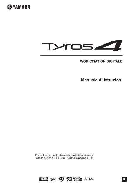 Manuale Tyros 4 Italiano - Yamaha