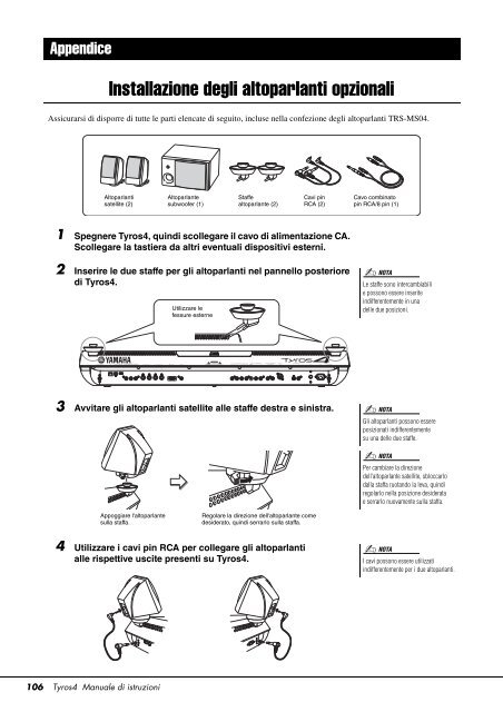 Manuale Tyros 4 Italiano - Yamaha