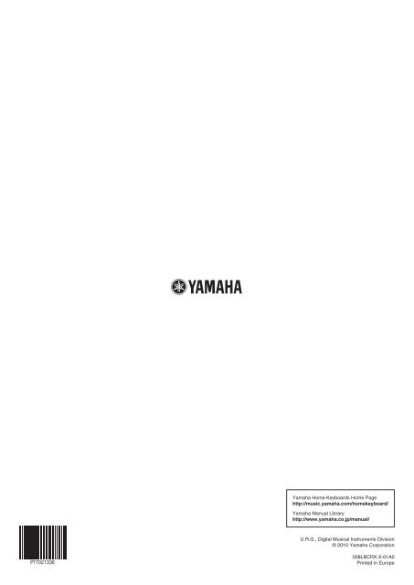 Manuale Tyros 4 Italiano - Yamaha
