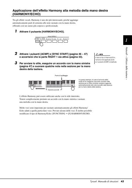 Manuale Tyros 4 Italiano - Yamaha