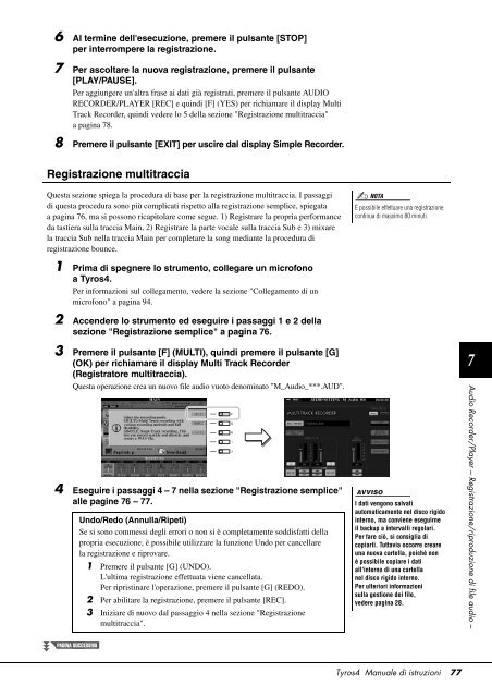 Manuale Tyros 4 Italiano - Yamaha