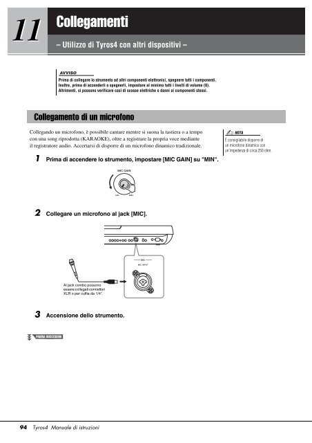 Manuale Tyros 4 Italiano - Yamaha