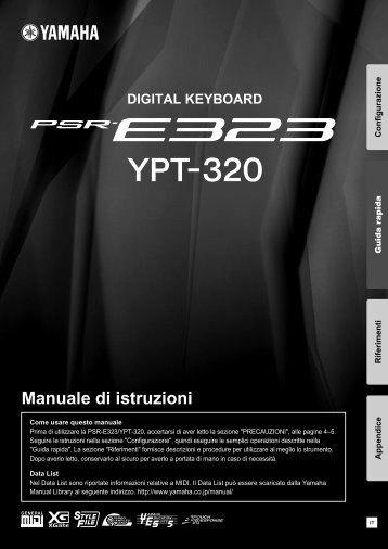 PSR-E323/YPT-320 Owner's Manual - Scavino