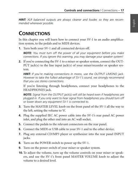 KORG SV-1 1.0 User GUIDE (EFGI1) - Scavino