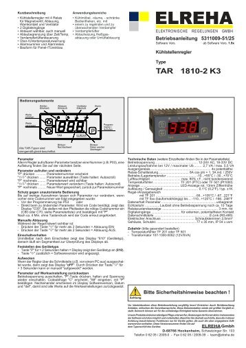 TAR 1810-2 K3 - Elreha