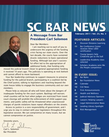 SC BAR NEWS - South Carolina Bar Association