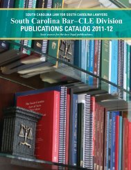 South Carolina bar-CLE Division Publications