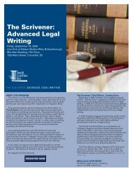 The Scrivener: Advanced Legal Writing - South Carolina Bar ...