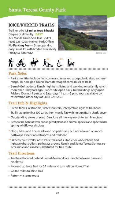 Healthy Trails Guidebook - County of Santa Clara