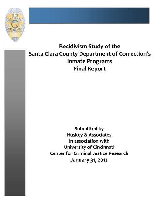 Santa Clara County Department of Correction Recidivism Report
