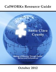 CalWORKs Resource Guide Santa Clara County - Gavilan College