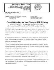 Grand Opening for New Morgan Hill Library - County of Santa Clara
