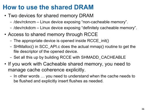 Using Intel’s Single-Chip Cloud Computer (SCC) - Intel, Mattson, Tutorial