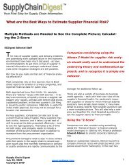 What are the Best Ways to Estimate Supplier Financial Risk?