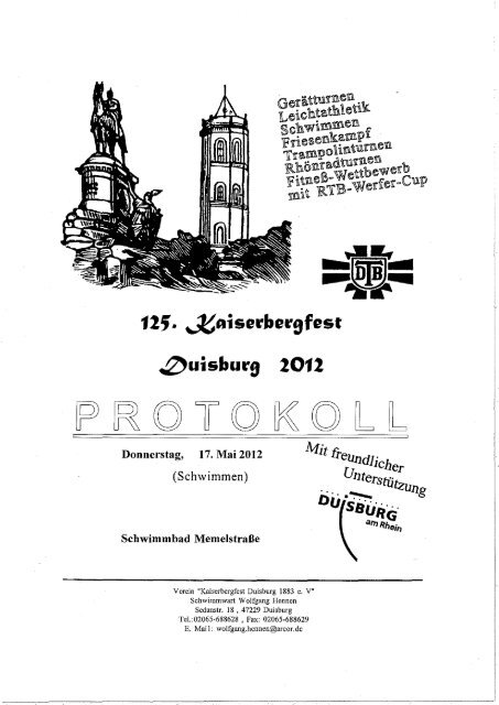 Protokoll - Freie Schwimmer Wegberg 1993 eV