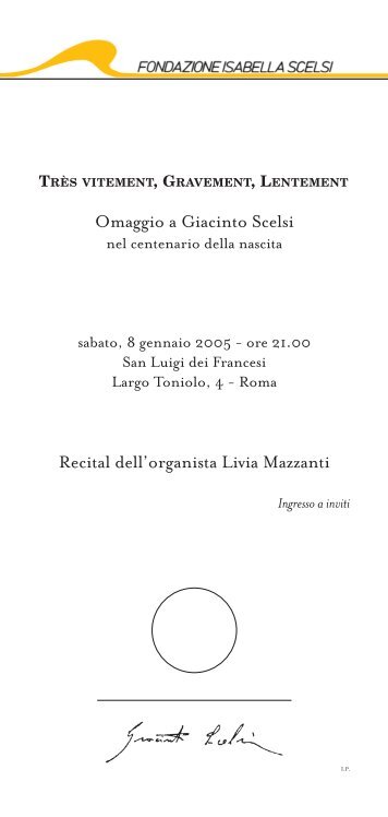 Programma Concerto 8 gen.qxd - Fondazione Isabella Scelsi