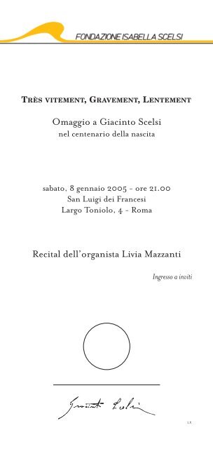 Programma Concerto 8 gen.qxd - Fondazione Isabella Scelsi