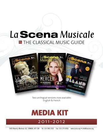 MEDIA KIT - La Scena Musicale
