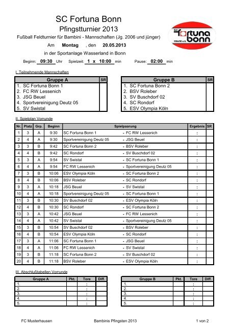 Bambinis Pfingsten 2013.pdf - SC Fortuna Bonn