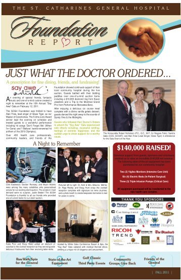 FR fall 2011 _final.qxp - St. Catharines General Hospital Foundation