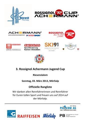 Rangliste - SC Giswil-MÃƒÂ¶rlialp