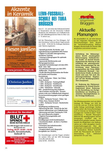 Stadtjournal Brüggen Juni 2014