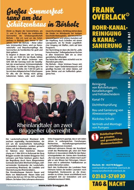 Stadtjournal Brüggen Juni 2014